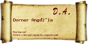 Dorner Angéla névjegykártya